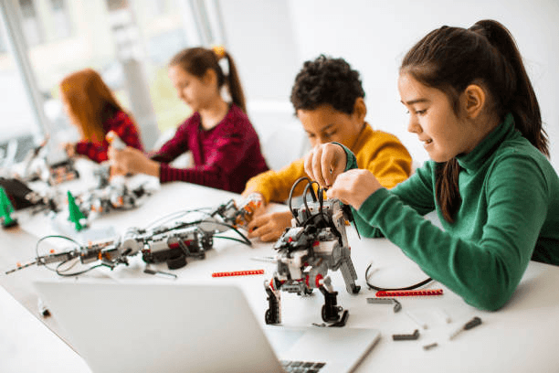 Students Learning Robotics Activity